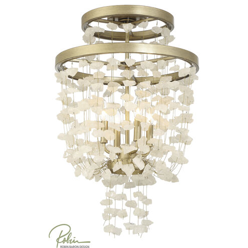 Stonybrook 4 Light 18.25 inch Havana Gold Pendant Convertible To Semi Flush Ceiling Light